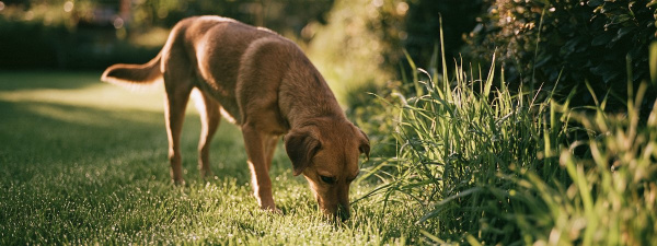 Gras eten bij honden: waarom je hond het doet en wanneer je moet opletten