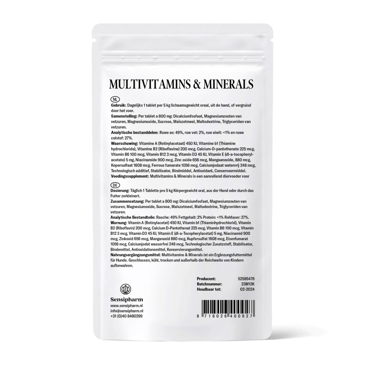 Multivitamins & Minerals Hond - 100 tabl.